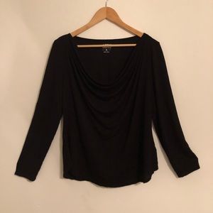 🔴5/$10🔴 Apt. 9 Black Cowl Neck Long Sleeve Top